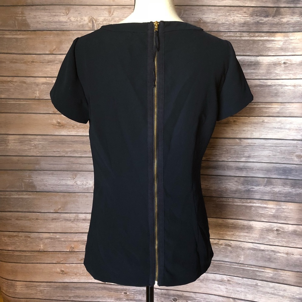 Banana Republic Navy Shirt with Exposed Zipper